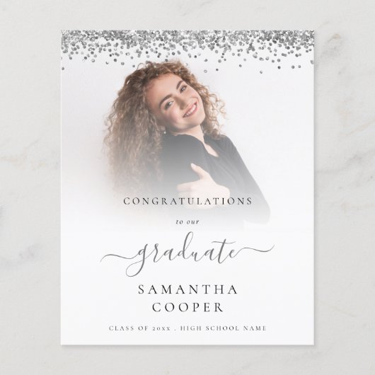 Budget 2022 Afstudeerder Foto Silver Glitter Aanko (Voorkant)