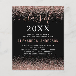 Budget 2022 Afstuderen Foto Roos Gold Glitter Flyer