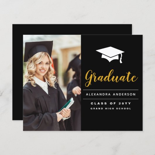 Budget 2022 Black Gold Photo Afstuderen (Voorkant / Achterkant)