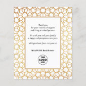 Budget 2023 Agenda Business Modern Gold Kaart (Achterkant)