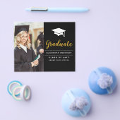 Budget 2023 Black Gold Photo Afstuderen Flyer (Enkel)