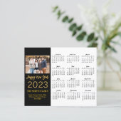 Budget 2023 Moderne Gold Script Photo Calendar Kaa (Staand voorkant)