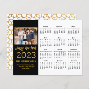 Budget 2023 Moderne Gold Script Photo Calendar Kaa