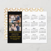 Budget 2023 Moderne Gold Script Photo Calendar Kaa (Voorkant / Achterkant)