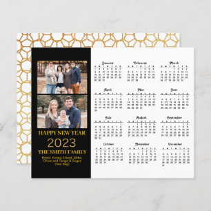 Budget 2023 Moderne Gold Script Photo Calendar Kaa