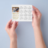 Budget 2023 Moderne Gold Script Photo Calendar Kaa Flyer (Hand)