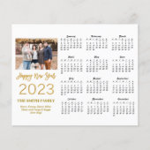 Budget 2023 Moderne Gold Script Photo Calendar Kaa Flyer (Voorkant)