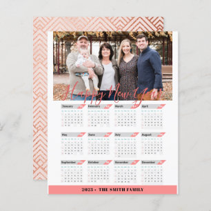 Budget 2023 Roos Gold Calendar Modern Photo Card