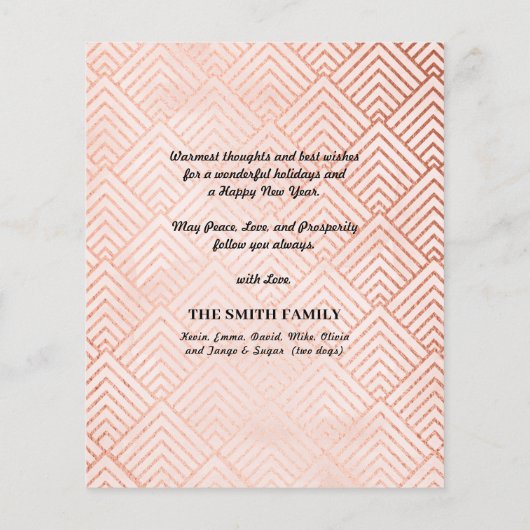 Budget 2023 Roos Gold Calendar Modern Photo Card Flyer (Achterkant)