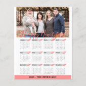 Budget 2023 Roos Gold Calendar Modern Photo Card Flyer (Voorkant)