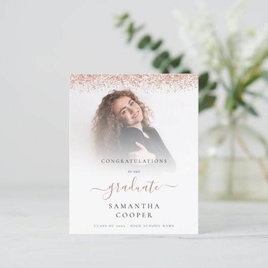 Budget 2024 Afstudeerder Foto Roos Gold Glitter Aa (Staand voorkant)