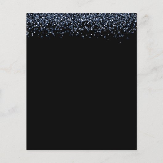 Budget 2024 Afstudeerder Party Blauw Glitter Zwart (Achterkant)