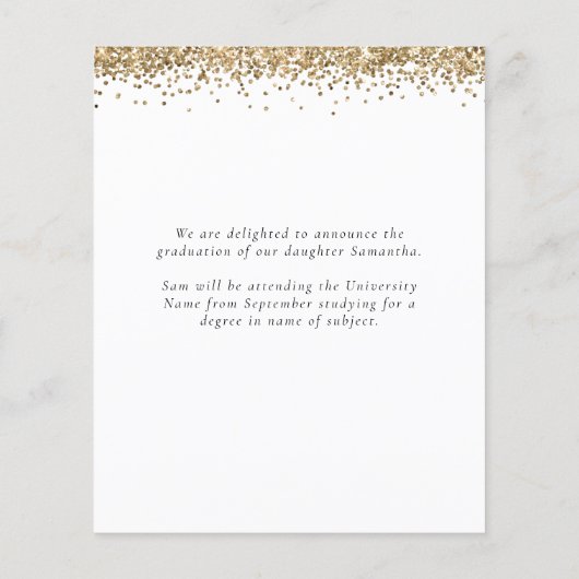 Budget 2024 Afstudeerder Photo Gold Glitter Aankon (Achterkant)