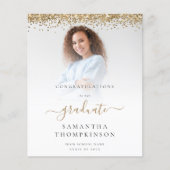 Budget 2024 Afstudeerder Photo Gold Glitter Aankon (Voorkant)