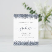 Budget 2024 Afstuderen Blue Glitter Aankondiging (Staand voorkant)