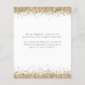 Budget 2024 Afstuderen Gold Glitter Aankondiging (Achterkant)