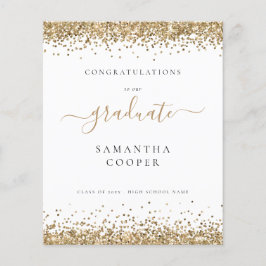 Budget 2024 Afstuderen Gold Glitter Aankondiging