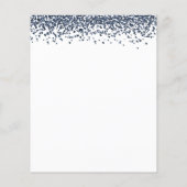 Budget 2024 Afstuderen Navy Blue Glitter Invite (Achterkant)