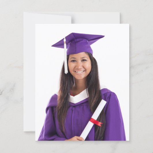 Budget 2024 Afstuderen Paarse Agaat Foto uitnodige (Achterkant)