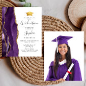 Budget 2024 Afstuderen Paarse Agaat Foto uitnodige