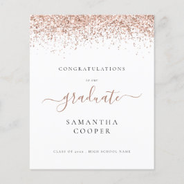 Budget 2024 Afstuderen Roos Gold Glitter Aankondig