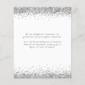Budget 2024 Afstuderen Silver Glitter Aankondiging (Achterkant)