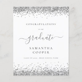 Budget 2024 Afstuderen Silver Glitter Aankondiging