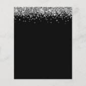 Budget 2024 Afstuderen Silver Glitter Black Invite (Achterkant)