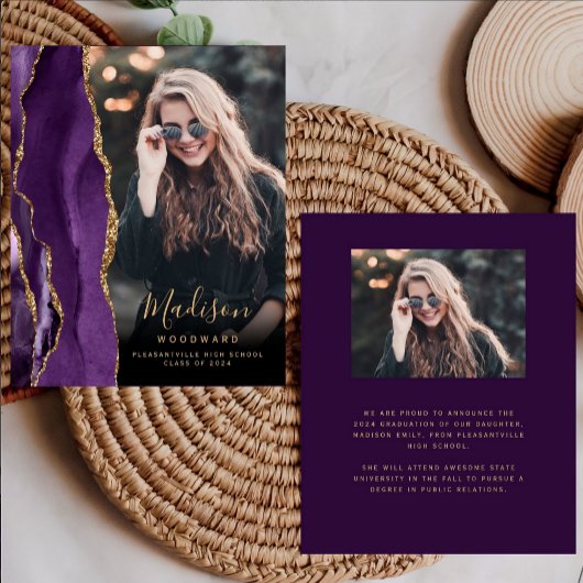 Budget 2024 Paarse Agaat Foto Afstudeerder Aankond