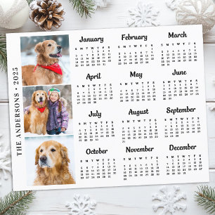 Budget 2025 Aangepaste Hond Huisdier Fotokalender 
