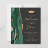 Budget 2025 Afstuderen Groene Agaat Foto Uitnodige (Voorkant)