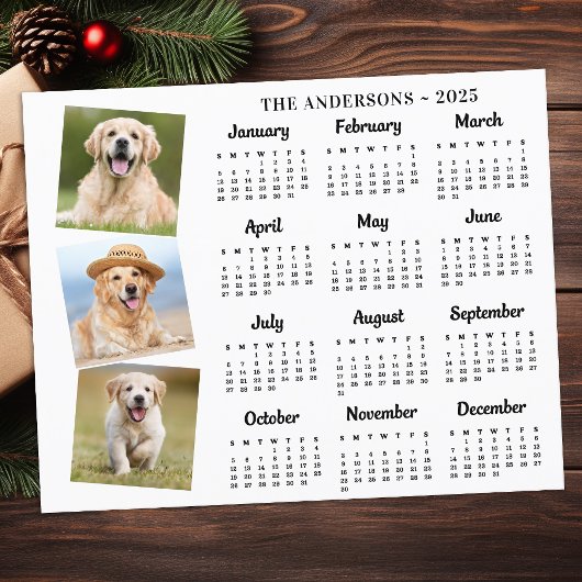 Budget 2026 Aangepaste Huisdier Foto Hond Kalender