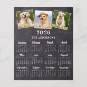 Budget 2026 Custom 3 Foto 12 Maand Kalender Kaart (Voorkant)