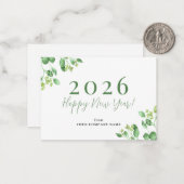 Budget 2026 Gelukkig Nieuwjaar zakenvakantie Notitiekaartje (Voorkant / Achterkant in situ)