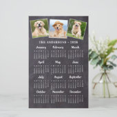 Budget 2026 Rustieke Krijtbord Fotokalender Kaart (Staand voorkant)