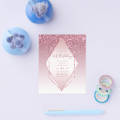 BUDGET 21e verjaardag Drijvende glitter glamour In Flyer (Enkel)