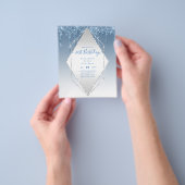 BUDGET 21e Verjaardag Druppelende Glitters Glamour Flyer (Hand)