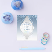 BUDGET 21e Verjaardag Druppelende Glitters Glamour Flyer (Enkel)