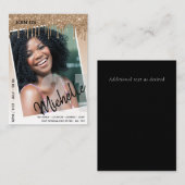 BUDGET 21e verjaardag FOTO Druppelende Glitter Uit Notitiekaartje (Voorkant / Achterkant)