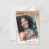 BUDGET 21e verjaardag FOTO Druppelende Glitter Uit Notitiekaartje (Voorkant)