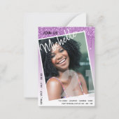 BUDGET 21e verjaardag FOTO Druppelende glitters ui Notitiekaartje (Voorkant)