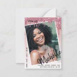 BUDGET 21e verjaardag FOTO Druppelende glitters ui Notitiekaartje