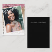 BUDGET 21e verjaardag FOTO Druppelende glitters ui Notitiekaartje (Voorkant / Achterkant)