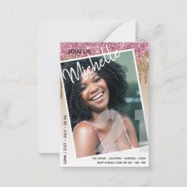 BUDGET 21e verjaardag FOTO Druppelende glitters ui Notitiekaartje