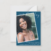 BUDGET 21e verjaardagsuitnodiging FOTO-herinnering Notitiekaartje (Voorkant)