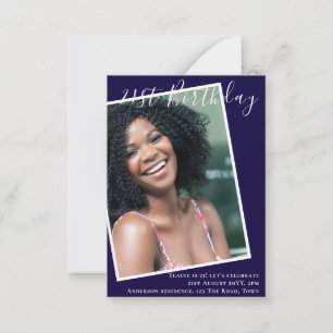 BUDGET 21e verjaardagsuitnodiging PHOTO aandenken Notitiekaartje