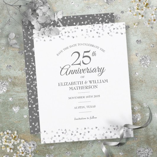 Budget 25e jubileum Zilver Hart Save the Date