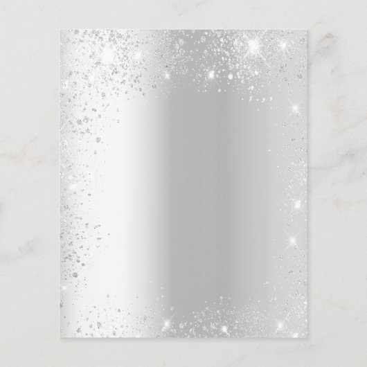 Budget 25th wedding anniversary silver glitter (Achterkant)