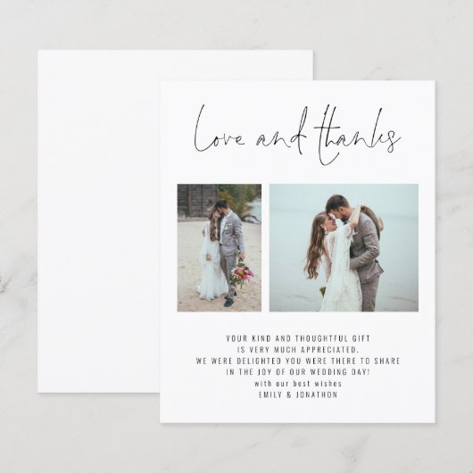 Budget 2 Bedankt van de Foto's (Voorkant / Achterkant)