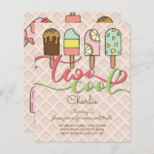 BUDGET 2 Cool Popsiday Birthday Invitation (Voorkant / Achterkant)